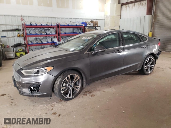 2019 Ford Fusion Titanium with VIN 3FA6P0D96KR221769, listed as a Copart auction lot 49126755 with 111,732 mi miles and Clean Title. Bid and sale history available at carsss.com. Image 1.