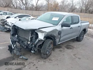 2024 Ford Ranger XLT with VIN 1FTER4HH6RLE05367, listed as a IAAI auction lot 41489296 with 9,509 mi miles. Bid and sale history available at carsss.com. Image 2.