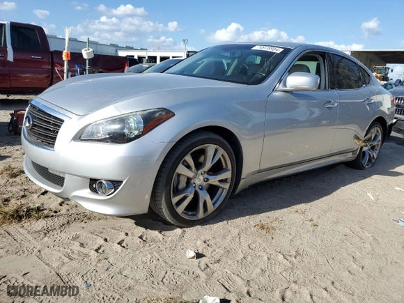 2012 Infiniti M37 with VIN JN1BY1AP7CM332861, listed as a Copart auction lot 74978954 with 72,917 mi miles and Non Repairable. Bid and sale history available at carsss.com. Image 1.