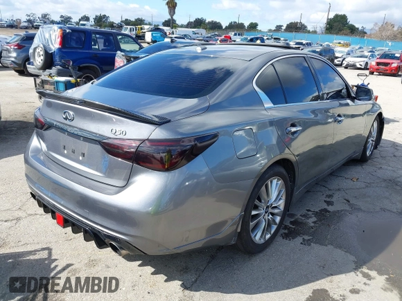 2019 Infiniti Q50 Luxe z VIN JN1EV7APXKM512617, wystawiony jako IAAI lot #41517907 z przebiegiem 46 619 mil mil oraz . Historia ofert i sprzedaży dostępna na DreamBid. Obrazek 4.