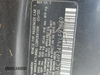 2000 BMW Z3 2.5 z VIN WBACH9347YLF91639, wystawiony jako Copart lot #76951294 z przebiegiem Nie podano mil oraz Szkody całkowita. Historia ofert i sprzedaży dostępna na DreamBid. Obrazek 13.