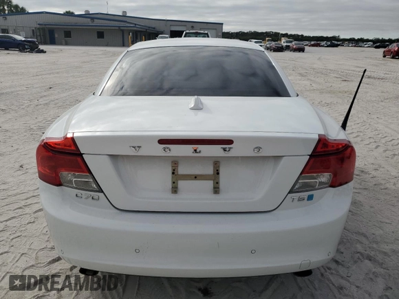 2012 Volvo C70 T5 with VIN YV1672MC4CJ130555, listed as a Copart auction lot 41596305 with 69,369 mi miles and Salvage Title. Bid and sale history available at carsss.com. Image 6.