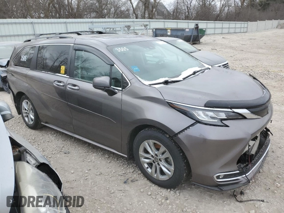 2022 Toyota Sienna XLE with VIN 5TDJRKEC7NS098165, listed as a Copart auction lot 87322464 with 212,491 mi miles and Salvage Title. Bid and sale history available at carsss.com. Image 4.