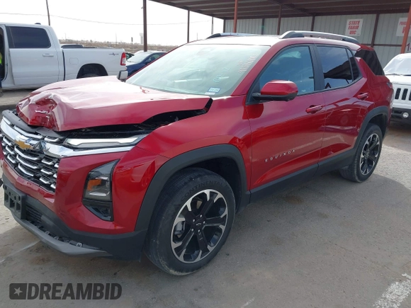 2025 Chevrolet Equinox AWD LT with VIN 3GNAXPEGXSL103535, listed as a IAAI auction lot 41570483 with 2,312 mi miles. Bid and sale history available at carsss.com. Image 17.