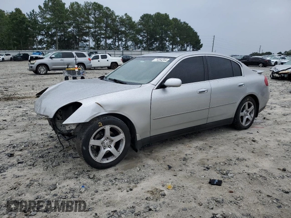 2004 Infiniti G35 w/Leather with VIN JNKCV51E54M613413, listed as a Copart auction lot 71264244 with 206,999 mi miles and Salvage Title. Bid and sale history available at DreamBid. Image 1.