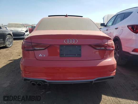 2017 Audi A3 Sedan Premium Plus with VIN WAUGUGFF2H1035794, listed as a Copart auction lot 48891635 with 64,635 mi miles and Salvage Title. Bid and sale history available at carsss.com. Image 6.