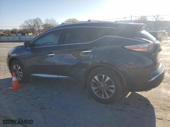 2015 Nissan Murano SL with VIN 5N1AZ2MG9FN253189, listed as a Copart auction lot 48157615 with 153,990 mi miles and Salvage Title. Bid and sale history available at carsss.com. Image 2.
