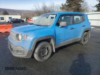 2015 Jeep Renegade Sport with VIN ZACCJBAT5FPB25299, listed as a Copart auction lot 43373395 with 54,867 mi miles and Salvage Title. Bid and sale history available at DreamBid. Image 1.
