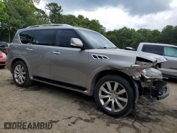 2013 Infiniti QX56 with VIN JN8AZ2NE8D9042299, listed as a Copart auction lot 61023944 with 167,312 mi miles and Salvage Title. Bid and sale history available at carsss.com. Image 4.