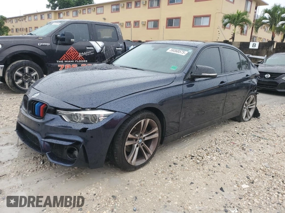 2016 BMW 3 Series 328i with VIN WBA8E9G59GNT88205, listed as a Copart auction lot 59368575 with 97,858 mi miles and Salvage title. Bid and sale history available at DreamBid. Image 1.
