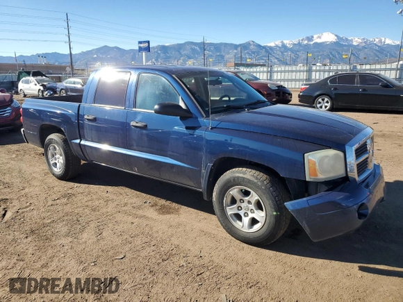 2007 Dodge Dakota SLT with VIN 1D7HW48P57S199996, listed as a Copart auction lot 80783804 with 180,220 mi miles and Salvage Title. Bid and sale history available at carsss.com. Image 4.