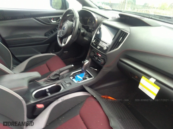 2020 Subaru Impreza Sport with VIN 4S3GKAM66L3612610, listed as a IAAI auction lot 41252222 with 36,691 mi miles. Bid and sale history available at carsss.com. Image 5.