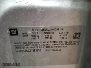 2014 Chevrolet Cruze LS with VIN 1G1PB5SGXE7283935, listed as a Copart auction lot 48990435 with 98,686 mi miles and Salvage Title. Bid and sale history available at carsss.com. Image 13.