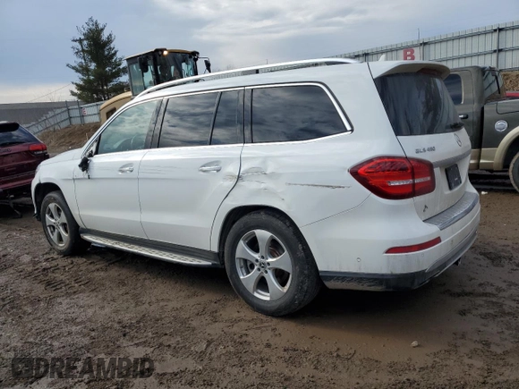 2017 Mercedes-Benz GLS 450 with VIN 4JGDF6EE1HA986308, listed as a Copart auction lot 43828644 with 48,625 mi miles and Salvage Title. Bid and sale history available at DreamBid. Image 2.
