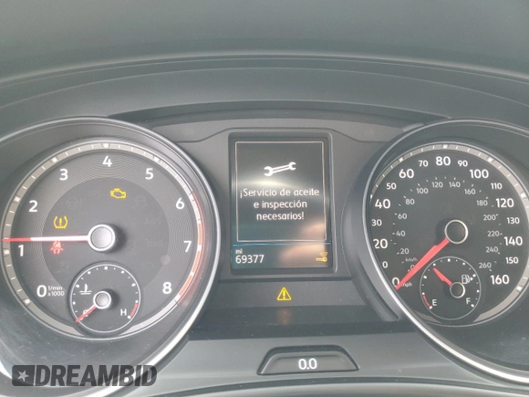 2018 Volkswagen Atlas SE with VIN 1V2KR2CA2JC580073, listed as a Copart auction lot 58898265 with 69,377 mi miles and Salvage title. Bid and sale history available at DreamBid. Image 9.