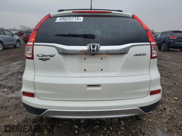 2015 Honda CR-V EX-L with VIN 5J6RM4H71FL020781, listed as a Copart auction lot 49525715 with 86,243 mi miles and Salvage Title. Bid and sale history available at carsss.com. Image 6.