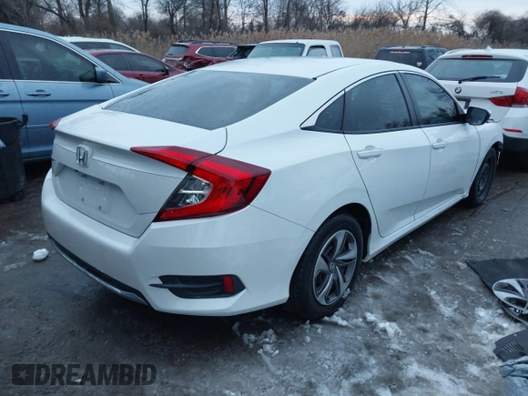 2020 Honda Civic Sedan LX with VIN 19XFC2F60LE010385, listed as a IAAI auction lot 41349163 with 71,030 mi miles. Bid and sale history available at carsss.com. Image 4.