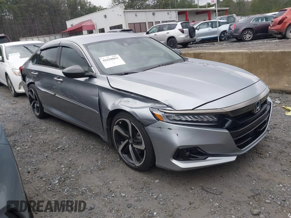 2022 Honda Accord Sedan Sport SE with VIN 1HGCV1F40NA077159, listed as a IAAI auction lot 41620062 with 31,396 mi miles. Bid and sale history available at carsss.com. Image 1.