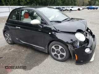 2014 FIAT 500e with VIN 3C3CFFGE6ET244735, listed as a Copart auction lot 74112064 with 52,226 mi miles and Salvage Title. Bid and sale history available at carsss.com. Image 4.