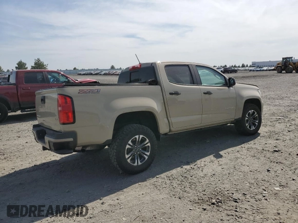 2022 Chevrolet Colorado 4WD Z71 with VIN 1GCGTDENXN1333289, listed as a Copart auction lot 59549725 with 19,583 mi miles and Salvage title. Bid and sale history available at DreamBid. Image 3.