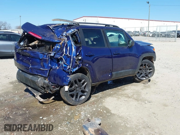 2021 Jeep Renegade Latitude with VIN ZACNJCBB8MPM73595, listed as a IAAI auction lot 41599574 with Not provided miles and . Bid and sale history available at DreamBid. Image 4.