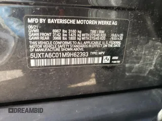 2021 BMW X5 xDrive45e with VIN 5UXTA6C01M9H62393, listed as a Copart auction lot 47083315 with 66,910 mi miles and Salvage title. Bid and sale history available at DreamBid. Image 13.