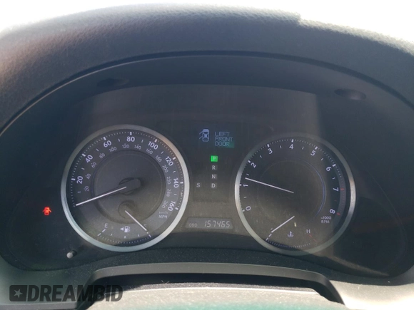 2012 Lexus IS 250 with VIN JTHBF5C25C5180261, listed as a Copart auction lot 62020035 with 157,465 mi miles and Salvage title. Bid and sale history available at DreamBid. Image 9.