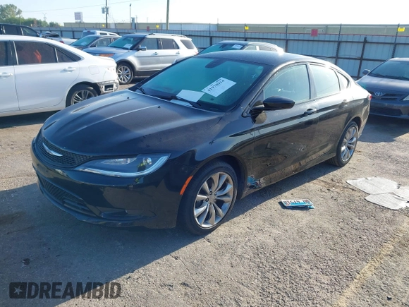 2015 Chrysler 200 S with VIN 1C3CCCBB8FN696188, listed as a IAAI auction lot 41978934 with 107,512 mi miles and . Bid and sale history available at DreamBid. Image 17.