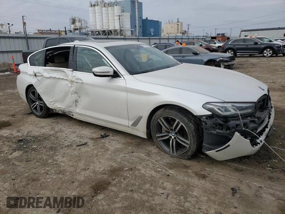 2021 BMW 5 Series 530i xDrive with VIN WBA13BJ00MWX25684, listed as a Copart auction lot 89395415 with 74,907 mi miles and Salvage Title. Bid and sale history available at DreamBid. Image 4.