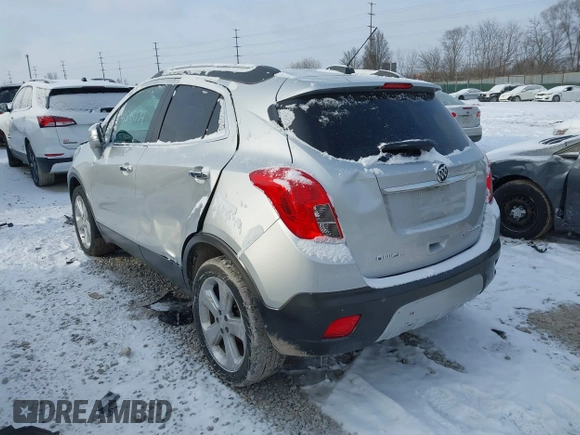 2015 Buick Encore with VIN KL4CJASB5FB257483, listed as a IAAI auction lot 41595174 with 91,826 mi miles. Bid and sale history available at carsss.com. Image 3.