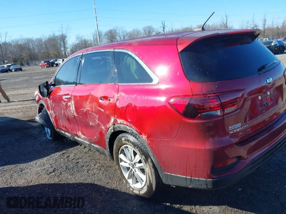 2019 Kia Sorento LX with VIN 5XYPG4A33KG574065, listed as a IAAI auction lot 41610056 with 93,146 mi miles. Bid and sale history available at carsss.com. Image 6.