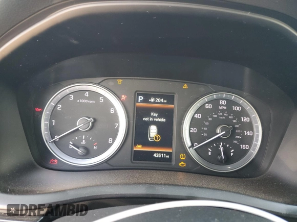 2019 Hyundai Sonata SEL with VIN 5NPE34AFXKH787519, listed as a Copart auction lot 46860055 with 43,511 mi miles and Salvage Title. Bid and sale history available at DreamBid. Image 9.