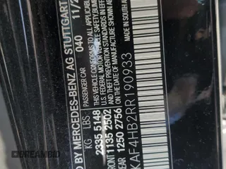 2024 Mercedes-Benz C 300 z VIN W1KAF4HB2RR190933, wystawiony jako Copart lot #62954185 z przebiegiem 2 745 mil mil oraz Szkoda całkowita • Salvage title. Historia ofert i sprzedaży dostępna na DreamBid. Obrazek 12.