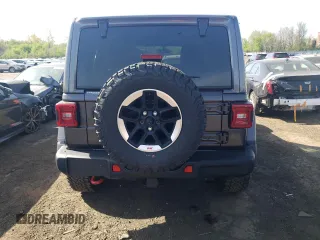 2019 Jeep Wrangler Unlimited Rubicon with VIN 1C4HJXFG2KW662384, listed as a Copart auction lot 54538255 with 78,568 mi miles and Salvage title. Bid and sale history available at DreamBid. Image 6.