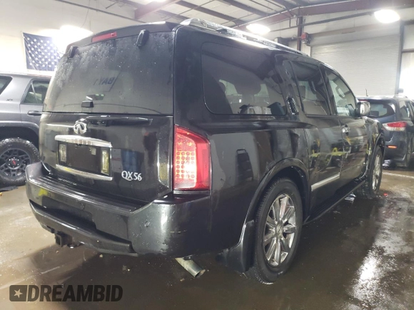 2010 Infiniti QX56 with VIN 5N3ZA0NC9AN906615, listed as a Copart auction lot 50917045 with 248,579 mi miles and Salvage Title. Bid and sale history available at DreamBid. Image 3.