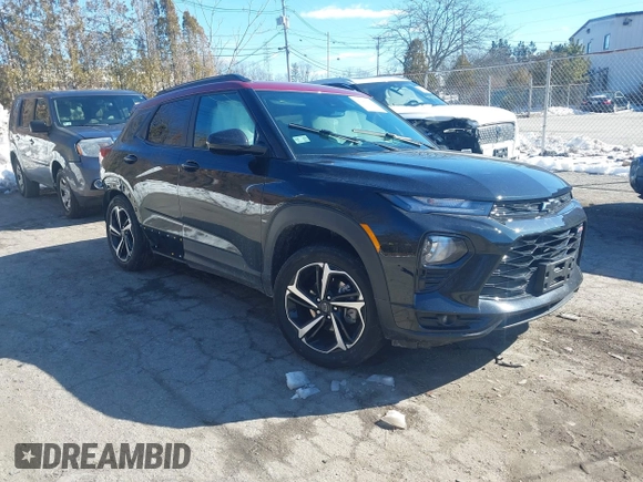 2021 Chevrolet TrailBlazer RS with VIN KL79MTSL6MB111695, listed as a IAAI auction lot 41589273 with 22,815 mi miles and . Bid and sale history available at DreamBid. Image 1.