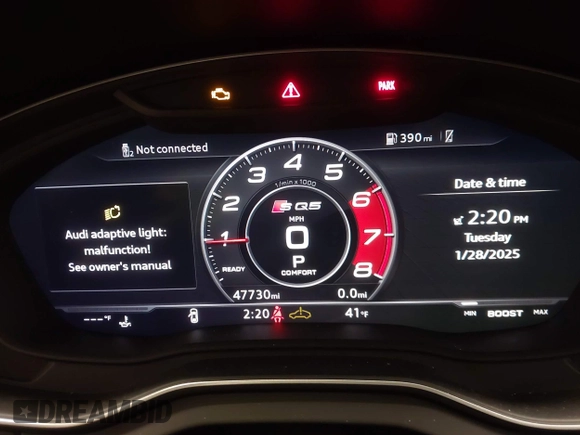 2019 Audi SQ5 Premium Plus z VIN WA1B4AFY1K2097033, wystawiony jako IAAI lot #41433068 z przebiegiem 47 730 mil mil oraz . Historia ofert i sprzedaży dostępna na DreamBid. Obrazek 7.
