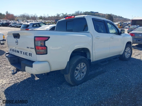 2023 Nissan Frontier SV with VIN 1N6ED1EKXPN615417, listed as a IAAI auction lot 41814101 with 16,778 mi miles. Bid and sale history available at carsss.com. Image 4.