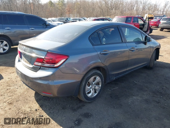2013 Honda Civic LX with VIN 19XFB2F51DE012870, listed as a IAAI auction lot 41602499 with 120,001 mi miles and . Bid and sale history available at DreamBid. Image 4.