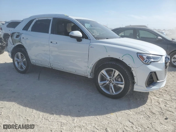 2024 Audi Q3 S line Premium with VIN WA1DECF39R1137946, listed as a Copart auction lot 47194135 with 3,110 mi miles and Salvage Title. Bid and sale history available at carsss.com. Image 4.