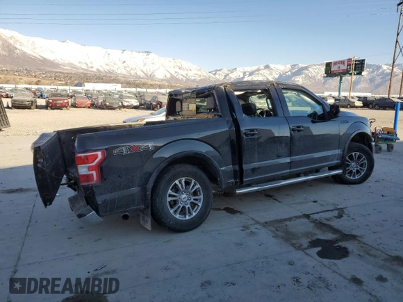 2018 Ford F-150 XL with VIN 1FTEW1EG1JFD54060, listed as a Copart auction lot 43202705 with 121,884 mi miles and Salvage Title. Bid and sale history available at carsss.com. Image 3.