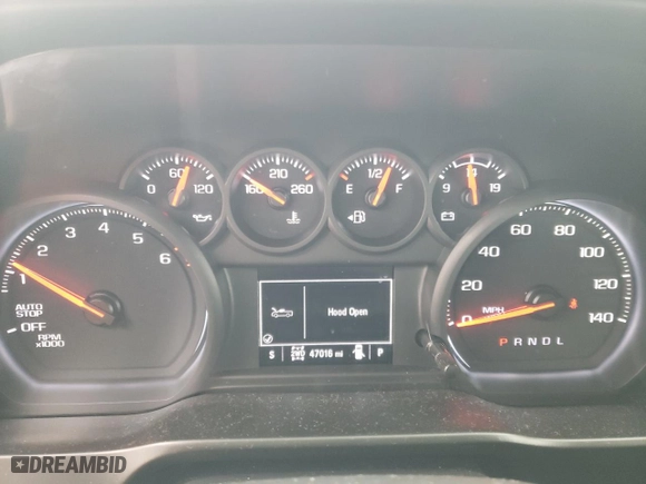 2021 Chevrolet Silverado 1500 Custom with VIN 3GCPYBEK6MG253497, listed as a Copart auction lot 44165165 with 47,016 mi miles and Salvage Title. Bid and sale history available at carsss.com. Image 9.