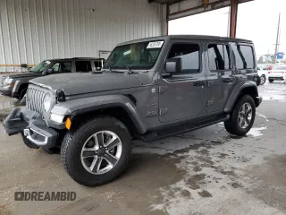 2021 Jeep Wrangler Unlimited Sahara Altitude с VIN 1C4HJXEG9MW512731, выставлен на аукционе Copart как лот 56205765 с пробегом 58 426 миль миль и Списание • Salvage title. История ставок и продаж доступна на DreamBid. Изображение 1.
