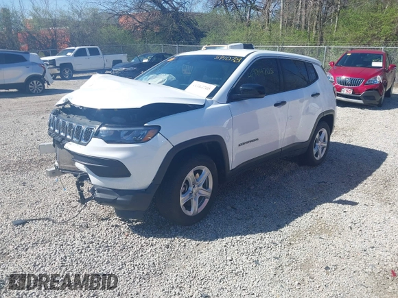 2024 Jeep Compass Sport with VIN 3C4NJDAN2RT591078, listed as a IAAI auction lot 41984705 with 49,220 mi miles and . Bid and sale history available at DreamBid. Image 20.