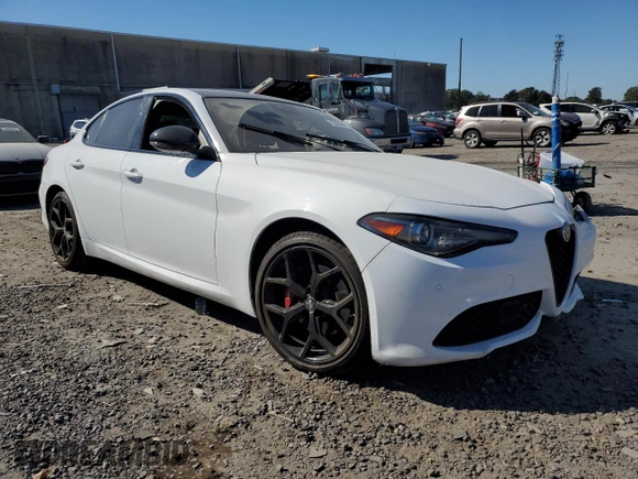 2019 Alfa Romeo Giulia Sport with VIN ZARFAMAN2K7613021, listed as a Copart auction lot 76203064 with 0 mi miles and Salvage Title. Bid and sale history available at carsss.com. Image 4.