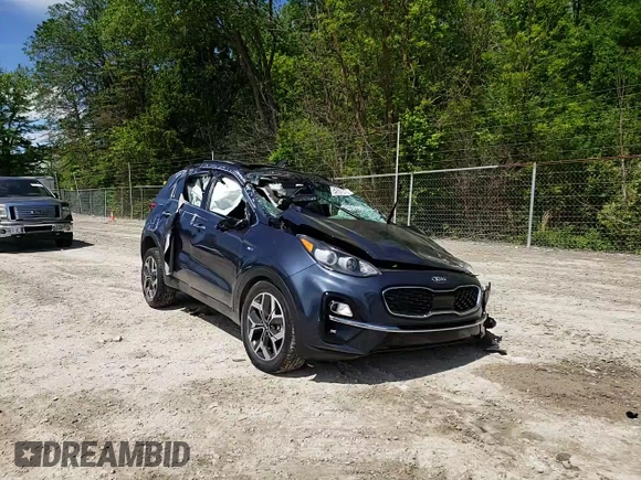 2021 Kia Sportage EX with VIN KNDPNCAC0M7847575, listed as a Copart auction lot 57667035 with Not provided miles and Salvage title. Bid and sale history available at DreamBid. Image 14.