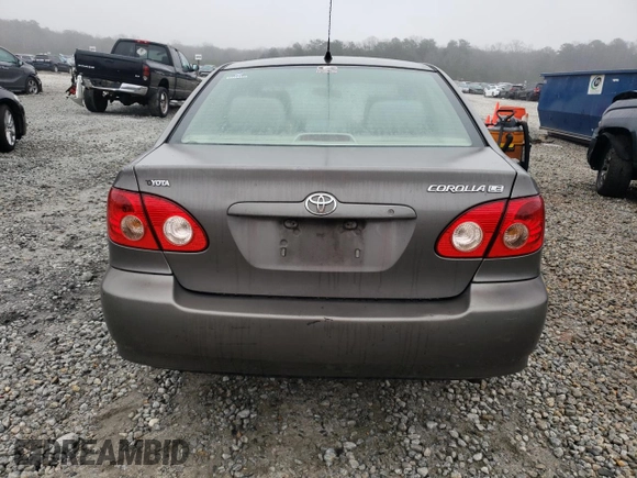 2006 Toyota Corolla CE with VIN 1NXBR30E36Z569949, listed as a Copart auction lot 44819185 with Not Provided miles and Salvage Title. Bid and sale history available at DreamBid. Image 6.