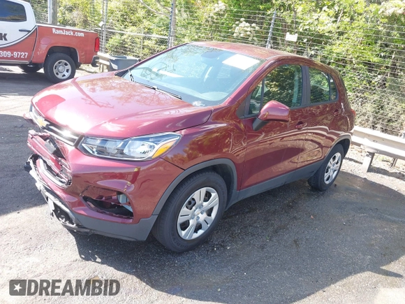2017 Chevrolet Trax LS with VIN 3GNCJKSBXHL231417, listed as a IAAI auction lot 42032587 with 56,986 mi miles. Bid and sale history available at carsss.com. Image 19.