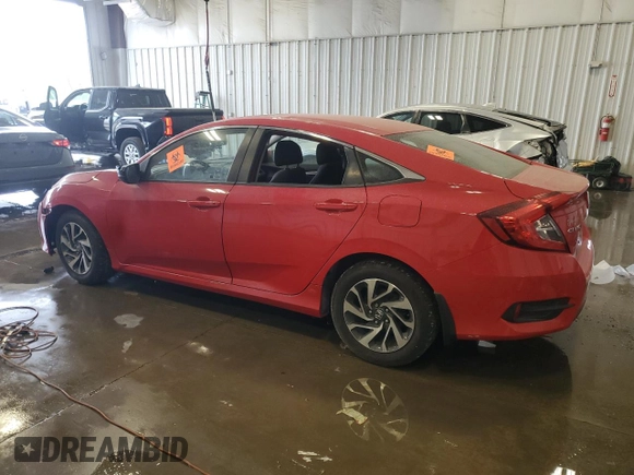 2016 Honda Civic EX with VIN 2HGFC2F78GH567016, listed as a Copart auction lot 56976675 with Not Provided miles and Salvage Title. Bid and sale history available at DreamBid. Image 2.