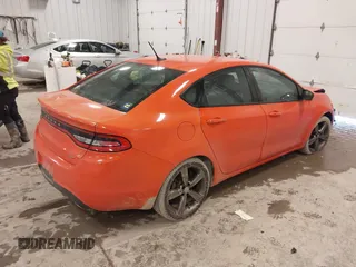 2015 Dodge Dart GT with VIN 1C3CDFEBXFD302643, listed as a IAAI auction lot 41655614 with 198,378 mi miles. Bid and sale history available at carsss.com. Image 4.